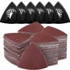 136Pcs Oscillating Tool Sanding Pad Kit, Contains 6Pcs Triangle Sanding