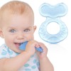 Nuby Silicone Teethe-EEZ Teether with Bristles, Includes Hygienic Case, Colors