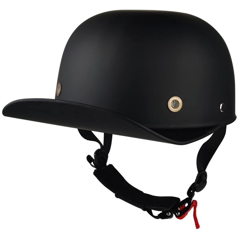 Baseball Cap Motorcycle Helmet,DOT Approved Vintage Open Face Unisex-Adult Half