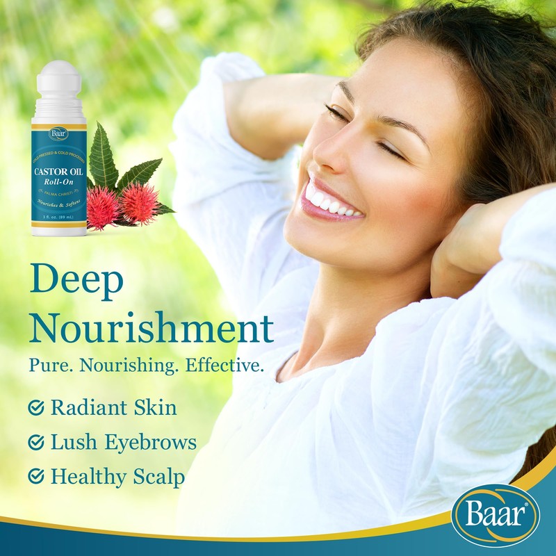 Baar Products - Castor Oil Roll-On 3 oz [Health and