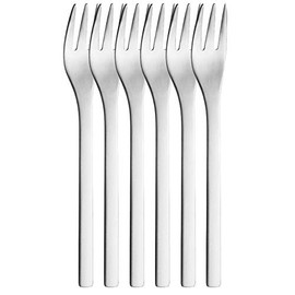 Puresigns ONE Forchette per dolci extra 15,60cm in acciaio inox argento opaco 6 pezzi