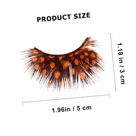 SAFIGLE Dramatic Eye Lashes 2 Pairs Colorful Fancy Costume Lashes for Parties Reusable and Lightweight for Costume Wearers