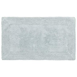 Laura Ashley Ruffle Cotton 17" x 24" Bath Rug, Aqua
