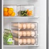 vacane 24 Capacity Egg Holder for Refrigerator Organizer Bins, Clear
