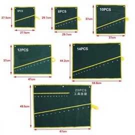 Tool Roll Pouches Wrench Tool Roll with 8 Pockets for Wrenches Screwdrivers Pliers Chisels Handmade Storage Case