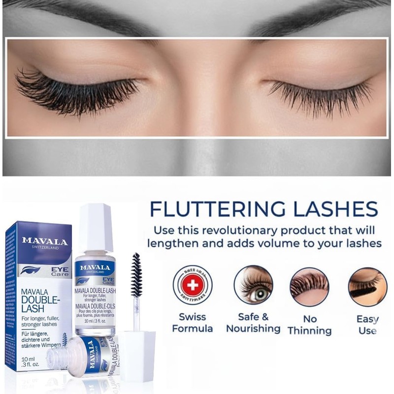 Mavala Double-lash Nutritive Treatment For Longer Denser Lashes, 0.3 Oz