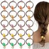 20PCS Metal square frames Crystal Hair Tie, Hair Tie Bracelets