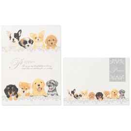 Nubby A5 Stationery Puppies Stationery Envelopes Set | 2 Patterns Assorted, 16 Sheets, A5 Equivalent, Unlined [Envelopes] 4