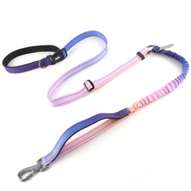 QQPETS Hands Free Dog Leash, Adjustable Waist Leash for Dog Walking, Versatile Crossbody Bungee Dog Running Leash with Car Seat Belt Buckle for Medium and Large Dogs