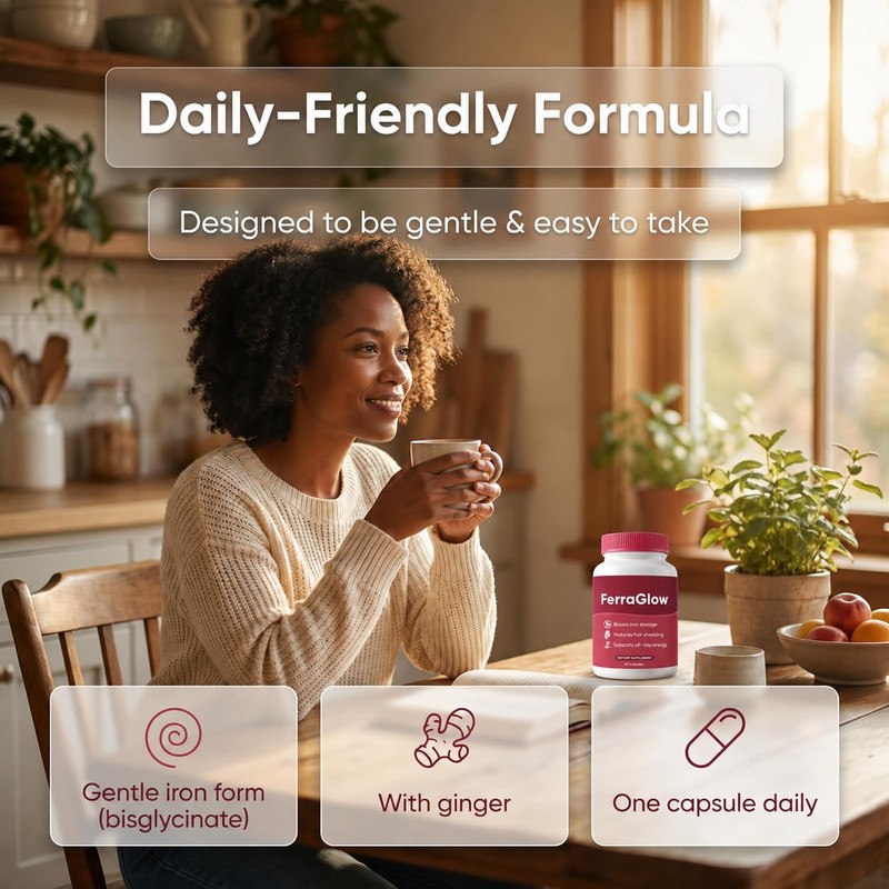 Megacephalus Ferraglow Ferritin Supplement for Women, Ferra Glow Daily Iron