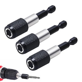 3 Pcs Drill Bit Holder Hex Shank 60mm Magnetic Bits Holders Quick Release Safe and Durable Screwdriver Bit Holders for Electric Drills Screwdriver Batch Head and Other to Transfer