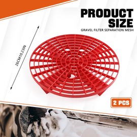 Wogomz 2PCS Car Wash Bucket Insert, Automotive Wash Bucket Dirt Guard Insert Filter for Car Detailing Cleaning Washing Kit, Universal Vehicle Accessories Fits 12 Inch Diameter Buckets (Red)