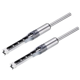 QUARKZMAN Pack of 2 Square Hole Drill Bits 11 mm (7/16 Inch) Made of High-Quality Carbon Steel Hollow Chisel for Woodworking Carpentry Mortise Tenon Machine