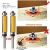 Gasea 12Pcs 1/4" Shank Top and Bottom Bearing Flush Trim