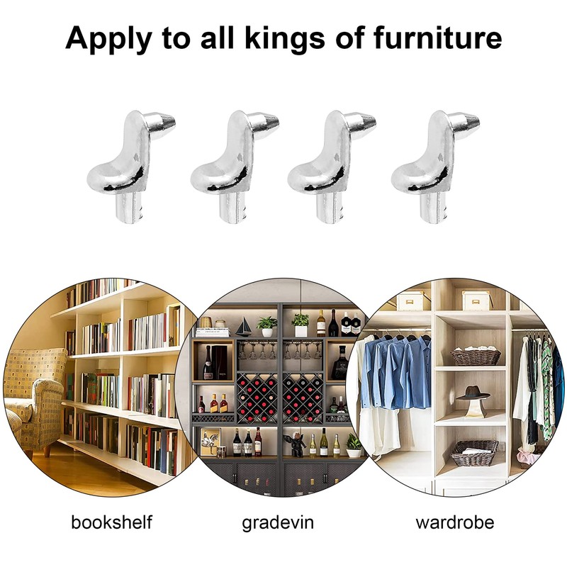 30 Pcs Bookcase Shelf Supports Pegs Pin Bracket 5mm Stud