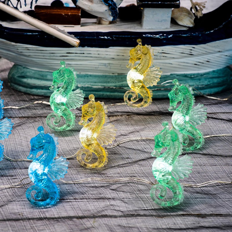 Seahorse String Lights Decorative Lights Ocean Fairy Lights Battery Operated