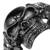 COOLSTEELANDBEYOND Heavy and Study Mens Stainless Steel Biker Skull Cuff