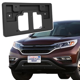 ABS Front License Plate Holder Compatible with 2012-2014 Honda CR-V, Anti-Vibration License Plate Mounting Bracket, Rust-Proof Replacement Frames with Screws, Quick Installation