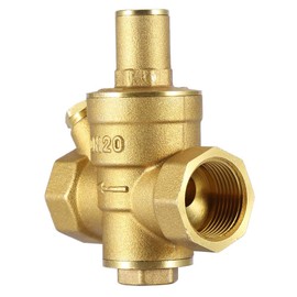 Válvula reductora de presión, DN20 Válvula reductora de presión de agua de latón de 3/4 pulg. 3/4 '' 1.6 MPa Regulador de presión regulable Presión roscada Válvulas de control manual