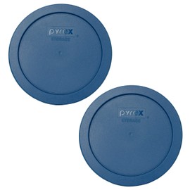 Pyrex 7201-PC 4 Cup Blue Spruce Food Storage Replacement Lid (2-Pack) - Made in USA
