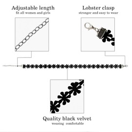 Lace Choker Necklace for Women Black Choker Necklace for Women Gothic Necklace Gothic Chokers for Women Necklace Bracelet Set Black Choker Necklace for Girls Gothic Lace Choker Neck Choker 10pcs