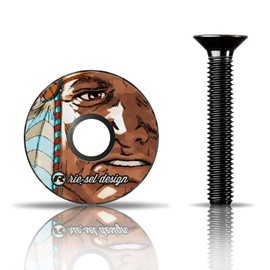 Riesel Design – stem:Cap – Carbon – Ahead Cap with Aluminium Screw for Road Bike, Gravel, Cyclocross, MTB/Stem & Headset Cap for All Fork Shafts, Stems with 1 1/8 Inch (Chief)