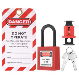 MECCANIXITY Circuit Breaker Lockout Tagout Kit Industrial Grade Loto Device Pin Out with Lockout Tag Lockout Hasp for Electrical Breaker Switch
