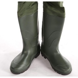 FGS Hip Waders Fishing Boots - Nylon and PVC Waterproof Boot for Men and Women - Green