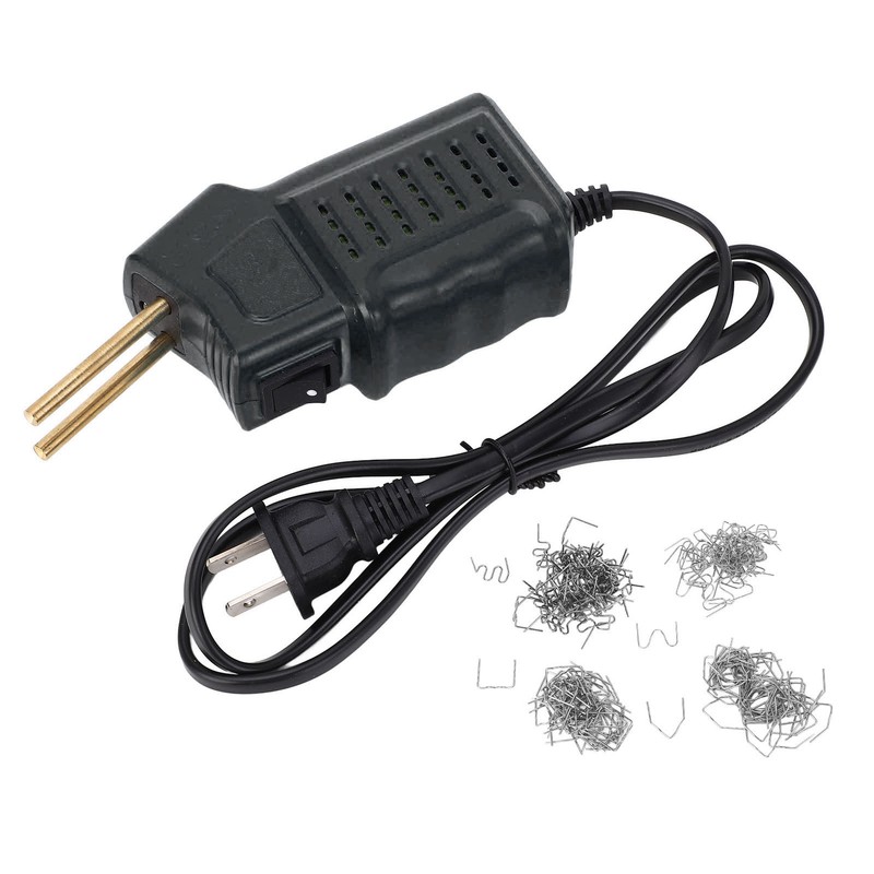 Portable Mini Plastic Welder with 200 Nails Hot Stapler Welding