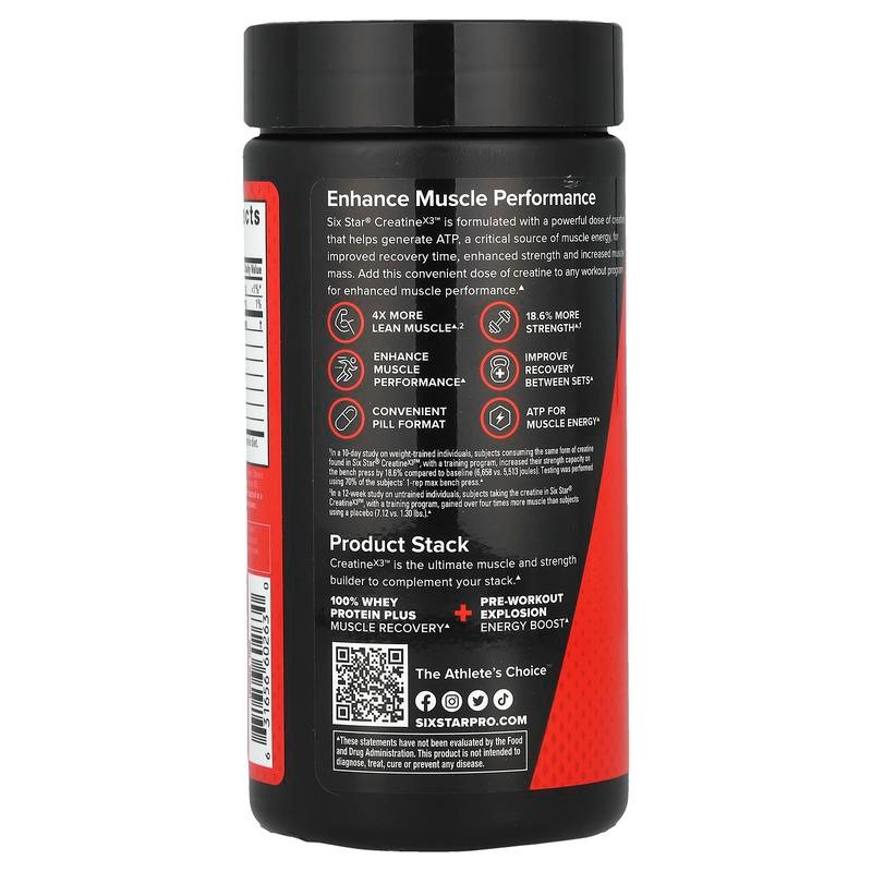 SIXSTAR Creatine X3™, 60 Caplets
