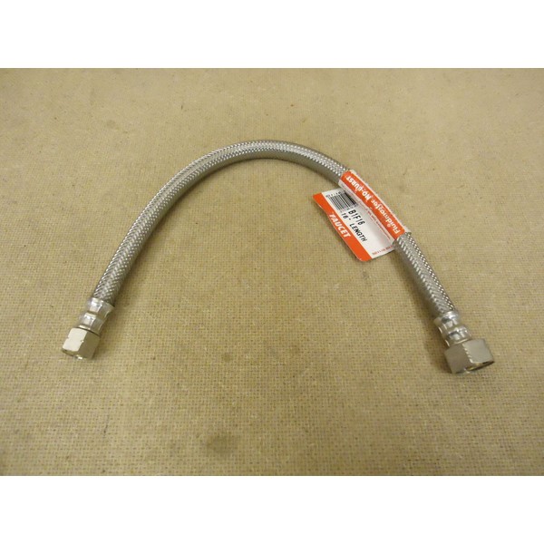 Fluidmaster Faucet Hookup 3/8in x 1/2in 16in B1F16 Stainless Steel