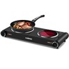 CUSIMAX Hot Plate,Portable Electric Stove Top Burner,1800W Double Infrared Cooktop