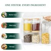 LIBWYS 12-Pack Square Glass Storage Jars with Bamboo Lids (0.6Qt/1.06Qt)