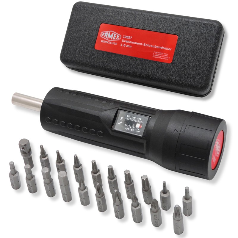 FAMEX 10897 Torque Wrench 1/4 Inch (6.3 mm) Drive -