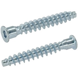 50 PCS Internal Hex Self Tapping Countersunk Connecting Screws for Furniture (Silver)