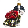 Black and White Shih Tzu with Kimono and Puff Bow