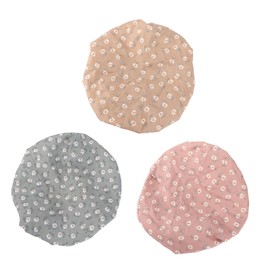 Beavorty 3pcs Shower Cap Makeup Hair Cap Hair Styling Cap Bathing Cap Elastic Fast Dry Cap Shower Hat Adjustable Hair Bonnet Cover Headwear Night Sleeping Cap