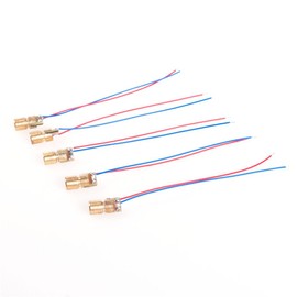 LAOMAO 5pcs Mini Dot Diode Module Head WL Red 650nm 6mm 3V 5mW