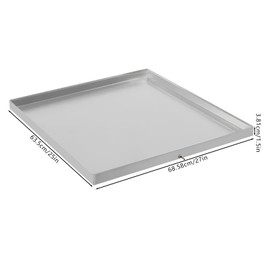 kunghei 27 x 25 x 1.5 Inch Heavy Duty Washer Machine Drain Pan Catch, 304 Stainless Steel Washing Machine Spill Tray Drip Tray, Under Washer Machine Drip Pan Washing Machine Pan Washer Tray