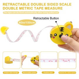 Mrltau 3 Pcs Retractable Measuring Tape for Body Measurements, Fabric Tailors Tape Measure, Animal-Shape Kids Tape Measure, Small Mini Tape Measure, Tape Measure Sewing