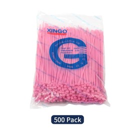 XINGO 10 Inch White Cable Zip Ties (500 Pack), 40 Lbs Tensile Strength-Heavy Duty, Self-Locking Nylon Plastic Nylon Wire Ties for indoor and outdoor use