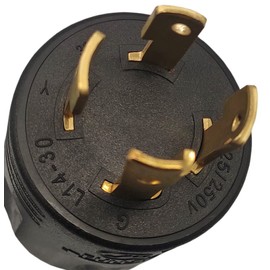 Fullsky FC-L43TTMale L14-30P Twist Lock 30A Adapter, Generator to RV Adapter Cord, Male 4 Prong 30 Amp Twist Lock Adapter, L14-30P to TT-30R for Generator to RV Trailer Camper Output 125V