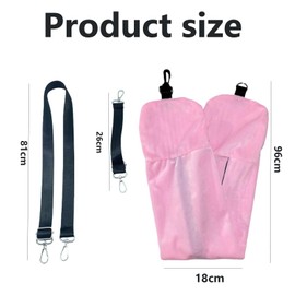 suction Stuffable Neck Pillow for Travel, Neck Pillow Airplane, Ideal for Airplane, Car, And Train Journeys, Neck Pillows with Adjustable Straps, Travel Pillow Cover (Pink)