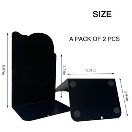 Jingtxy 2 Pack Metal Bookends,Non-Slip Black Cartoon Astronauts Book Stopper,Heavy Duty Premium Space-Themed Decorative Book End, Supports for Kids Children Shelves,Room,Office,Learning Gifts