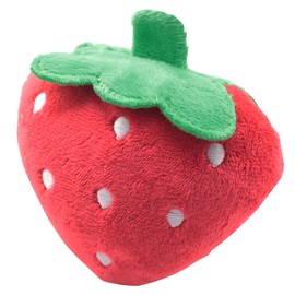 LQ Industrial Exquisitely Crafted Plush Strawberry Toy Pet Supplies Suitable for Pet Chew Scratch Play with