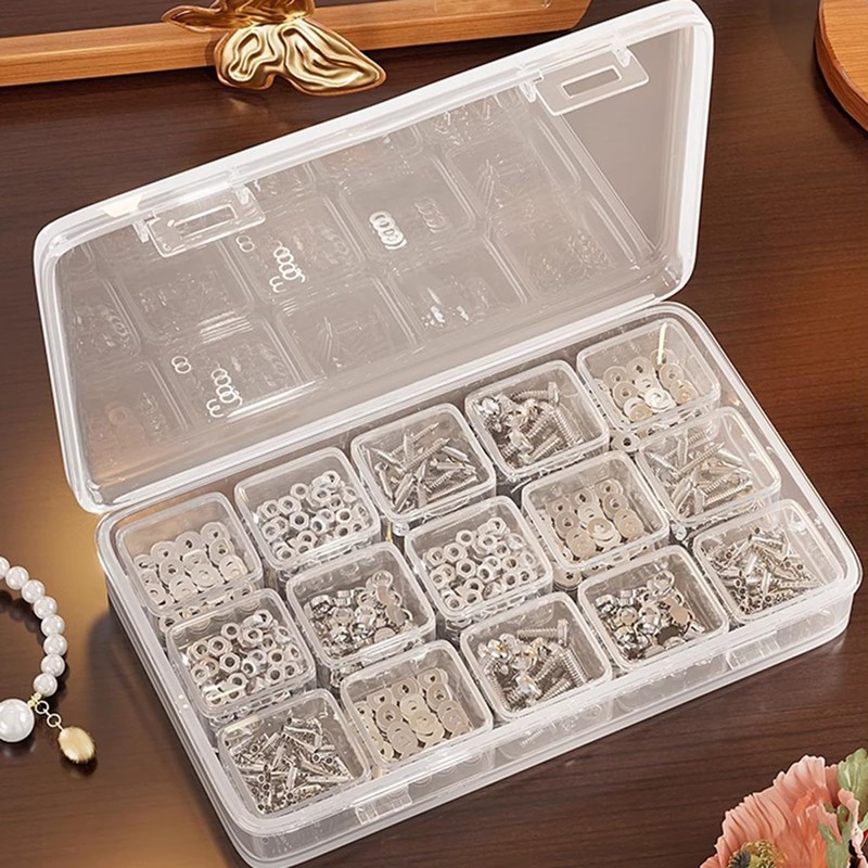 2 Pack 15 Grid Storage Organizer, Independent Small Compartment Boxes