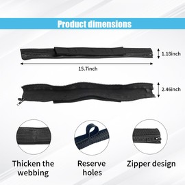 2PCS Car Zipper Door Straps, Auto Heavy Duty Strong Limiting Check Strap, Nylon Adjustable Door Limiting Strap Replacement Car Wire Protector Compatible with JK/JL/TJ/YJ