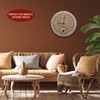 Taylor Terra Cotta Poly Resin Indoor and Outdoor Clock and