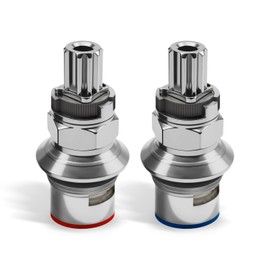 Nereusfwater Faucet Valve Cartridge Replacement, Ceramic Disc & 12-Point Broach Design, Compatible with Price Pfister 910-9000 Hot and Cold 2-Handle Faucets, for Kitchen and Bathroom Fixtures (2-Pack)