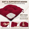 downluxe Indoor Chair Cushions for Dining Chairs, Tufted Overstuffed Textured